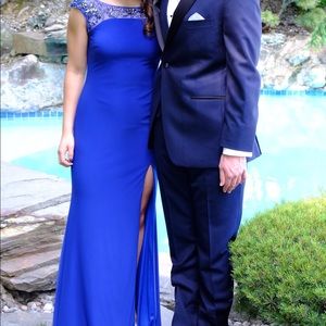 BLUE MAC DUGGAL PROM DRESS